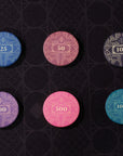 Gatsby Charm Poker Chipset - 10g 500 Stück nummerierte Poker Chips