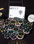 High Roller Cash Poker Chipset - 14g 500 Piece Numbered Poker Chips (Small / Mid)