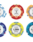 Royale Numbered Poker Chips - 14g 100 Piece Rack (All Denominations) - SALE