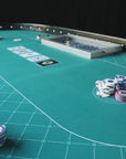 D9 The Dealer Pro Poker Table with Heavy Duty Folding Legs and Casino Grade Playing Cloth (213cm)