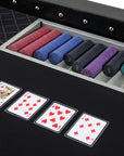 D9 The Dealer Pro Poker Table with Heavy Duty Folding Legs and Casino Grade Playing Cloth (213cm) - Riverboat Gaming Poker