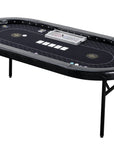 D9 The Dealer Pro Poker Table with Heavy Duty Folding Legs and Casino Grade Playing Cloth (213cm) - Riverboat Gaming Poker