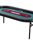 P10 The Classic Game Poker Table with Heavy Duty Folding Legs and Casino Grade Playing Cloth (213cm) - Riverboat Gaming Poker