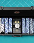 The Game Theory Ceramic Poker Chipset - 500 Piece Numbered Poker Chips Set - Riverboat Gaming Poker