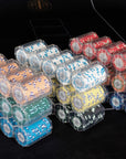 Royale nummerierte Pokerchips - 14g 100 Stück Rack (alle Stückelungen)