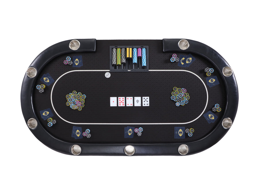 Stół do pokera turniejowego Riverboat Dealer P9 pokryty tkaniną Speed Cloth (213 x 112 cm)