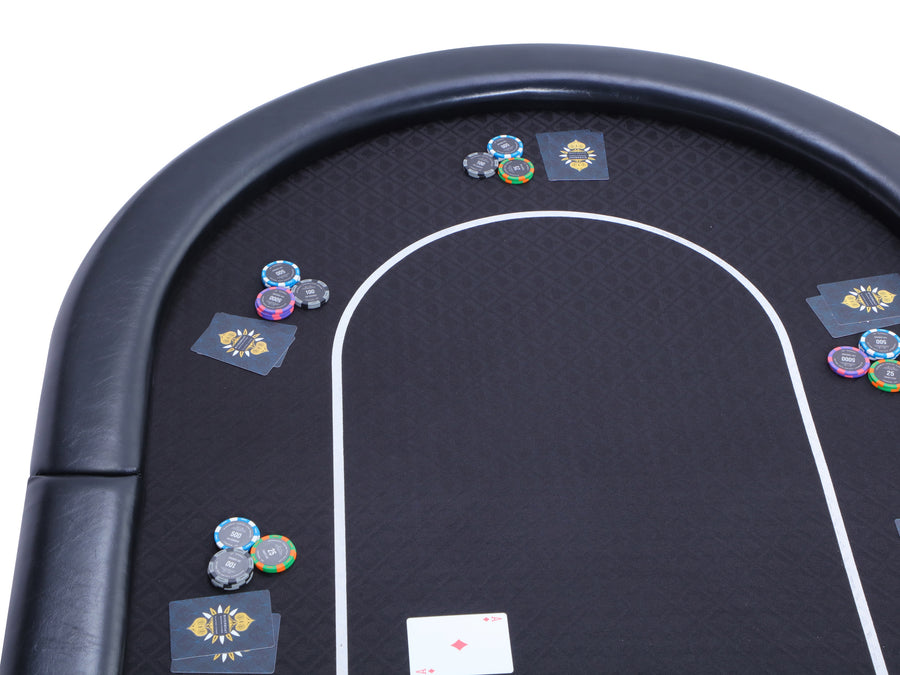 Riverboat Champion "The No Fold" Opvouwbaar Poker Tafelblad in Snelheidskleed (201 x 100cm)