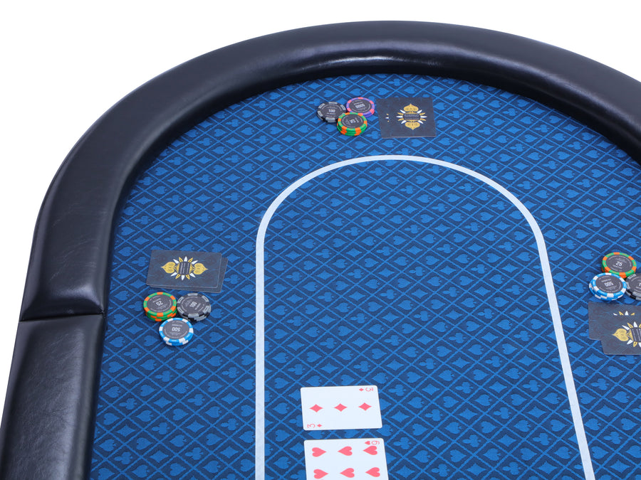 Table de poker pliante "The No Fold" de Riverboat Champion en tissu Speed Suited (180 x 90cm)