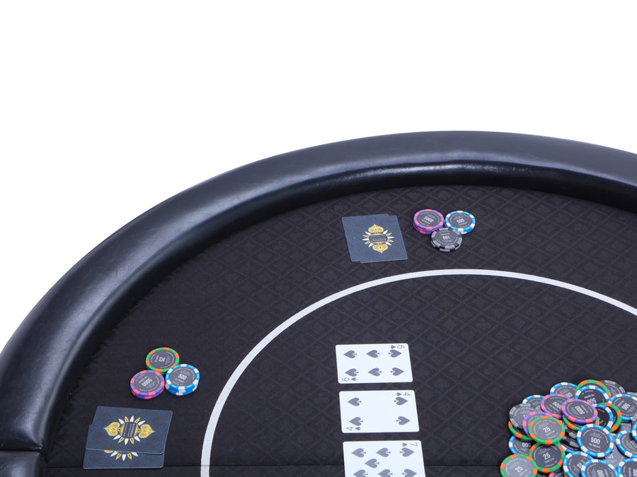 Składany blat stołu do pokera Riverboat Classic pokryty tkaniną Speed Cloth (116 x 116 cm)