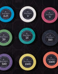 Zestaw żetonów do pokera Grand Romance Cash - 10g 500 sztuk numerowanych żetonów do pokera (małe/średnie)