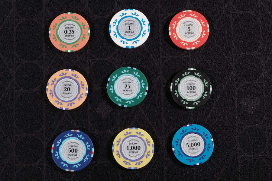 Casino Royale Toernooi Poker Chipset - 14g 500 Stuks Genummerde Pokerfiches (Laag/Midden/Hoog)