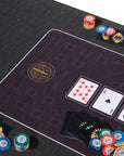 Tapis de poker Riverboat Broadway - disposition de la table de poker (140 x 75cm)