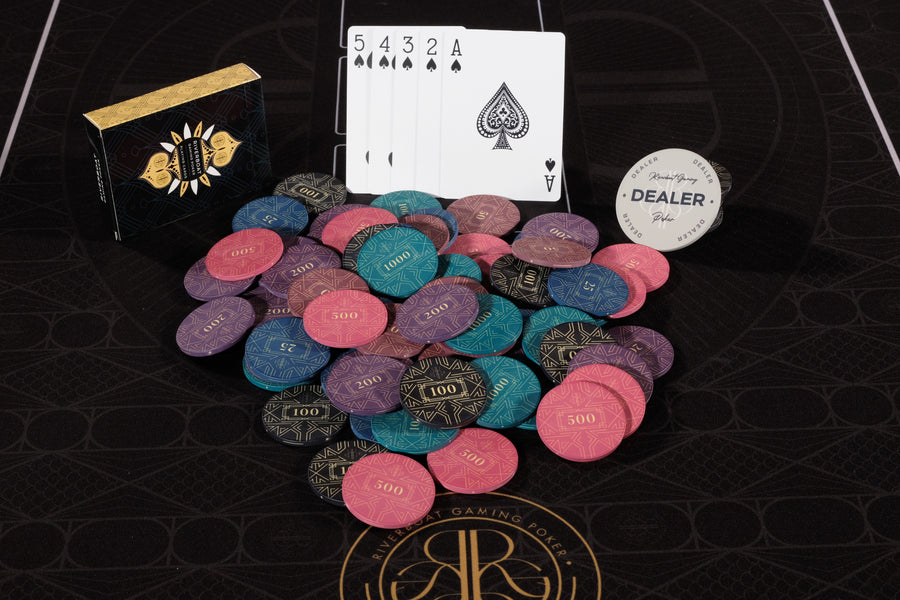 Juego de Fichas de Póquer Gatsby Charm - Fichas de Póquer Numeradas de 10 g y 500 piezas