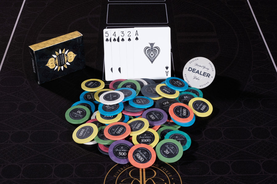 Zestaw żetonów do pokera turniejowego Grand Romance - 10g 500 sztuk numerowanych żetonów pokerowych (Low / Mid / High)