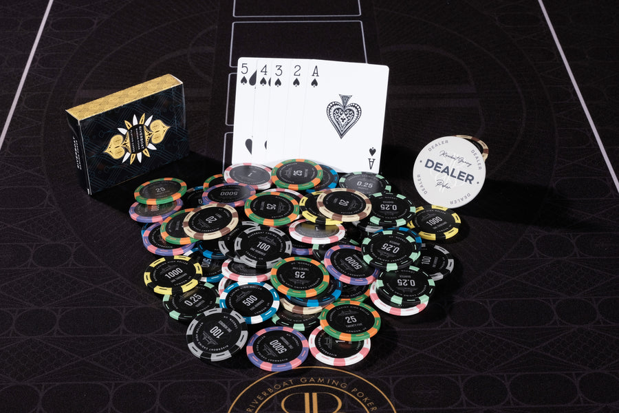High Roller Cash Poker Chipset - 14g 500 Piece Numbered Poker Chips (Small / Mid)