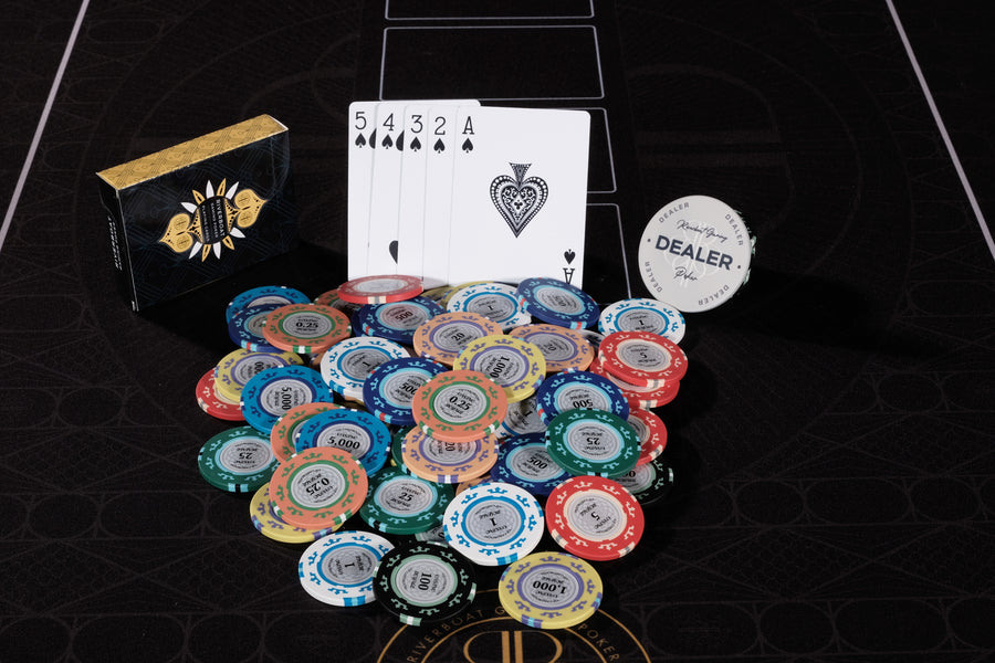 Zestaw żetonów pokerowych Casino Royale Cash - 14g 500 sztuk numerowanych żetonów pokerowych (małe/średnie)