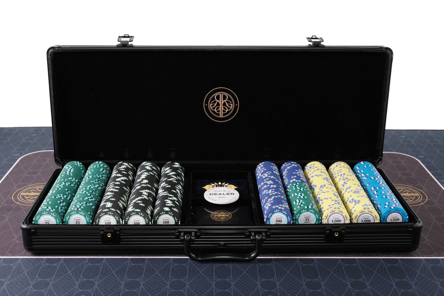 Zestaw żetonów do pokera turniejowego Casino Royale - 14 g, 500 sztuk numerowanych żetonów pokerowych (niskie/średnie/wysokie)