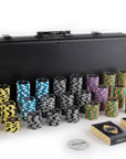 Zestaw żetonów do pokera turniejowego High Roller - 14 g, 500 sztuk numerowanych żetonów pokerowych (Low / Mid / High)