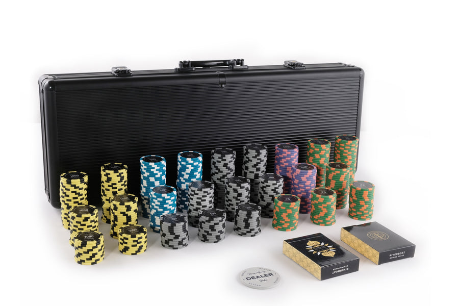 Jeu de jetons de poker pour tournoi High Roller - jetons de poker 14g 500 pièces numérotées (Low / Mid / High)