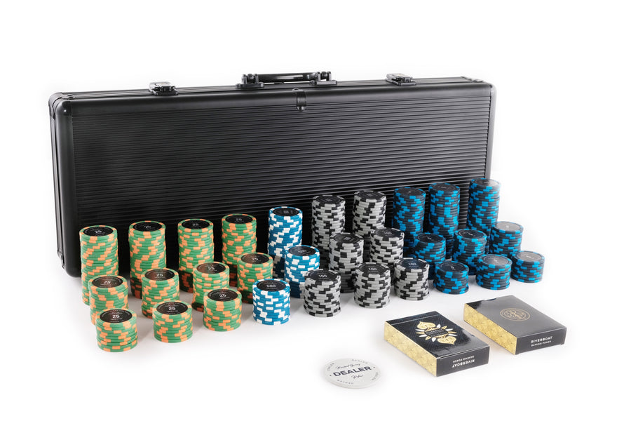 High Roller Tournament Poker Chipset - 14g 500 Piece Numbered Poker Chips (Low / Mid / High)