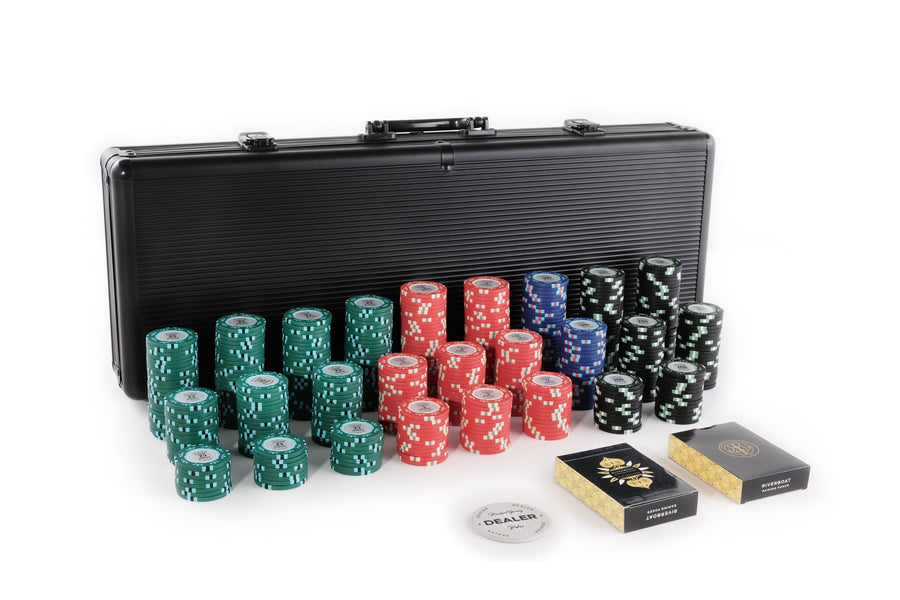 Zestaw żetonów do pokera turniejowego Casino Royale - 14 g, 500 sztuk numerowanych żetonów pokerowych (niskie/średnie/wysokie)
