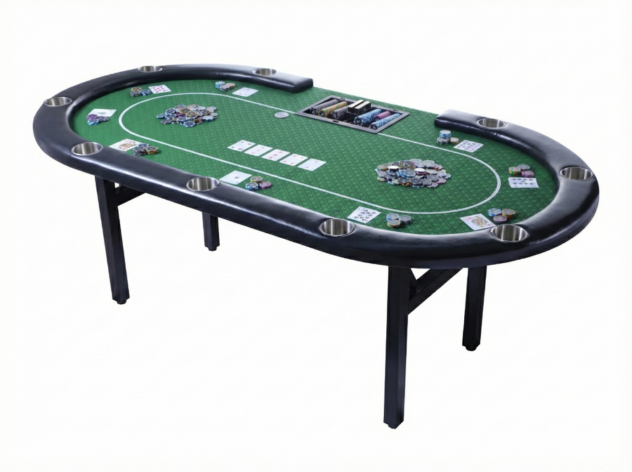 Riverboat Dealer P9 Tournament Poker Table in Suited Speed Cloth (213 x 112cm)
