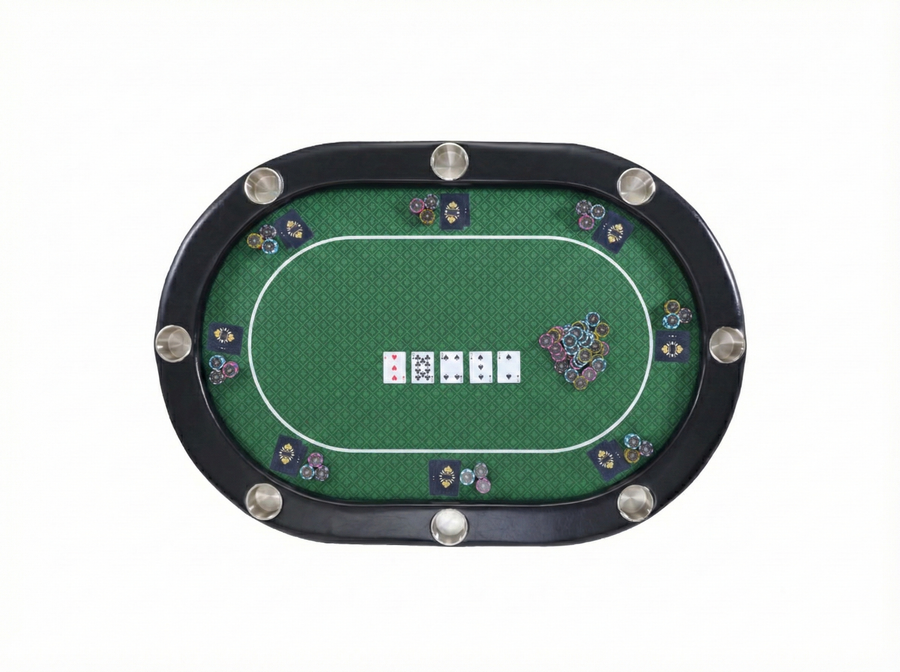 Riverboat Pro P8 Tournament Poker Table in Suited Speed Cloth (165 x 112cm)