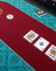 P10 The Classic Game Poker Table with Heavy Duty Folding Legs and Casino Grade Playing Cloth (213cm) - Riverboat Gaming Poker