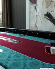 P10 The Classic Game Poker Table with Heavy Duty Folding Legs and Casino Grade Playing Cloth (213cm) - Riverboat Gaming Poker