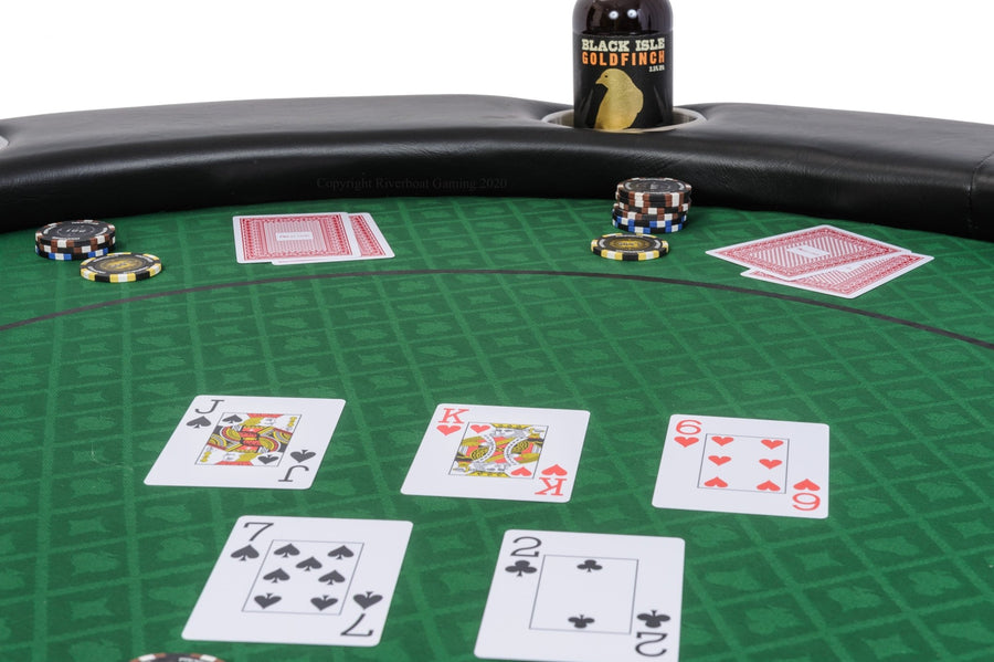 Poker Tisch VENETIAN - klappbare Beine - mit Rennstrecke - 9 Spieler +  Dealer