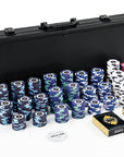 The Game Theory Ceramic Poker Chipset - 500 Piece Numbered Poker Chips Set - Riverboat Gaming Poker